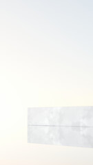 Cosmetic bottle on white podium scene premium photo 3d render