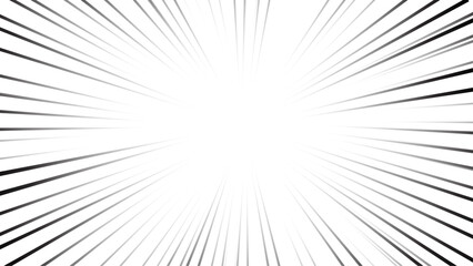 Fototapeta premium Black comic zoom lines background