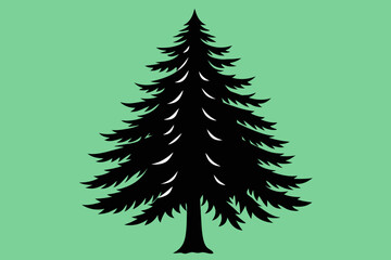 Balsam fir tree vector design  - obrazy, fototapety, plakaty