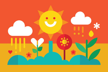 Spring Summer poster, banner vector illustration and design for poster card