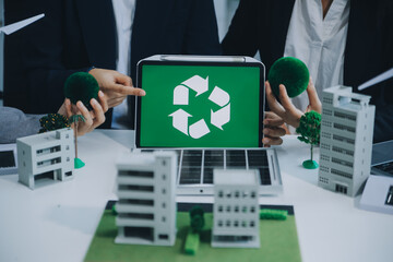 Carbon offset price report CO2 emission. Future growth Net zero waste in ESG ethical SME office...
