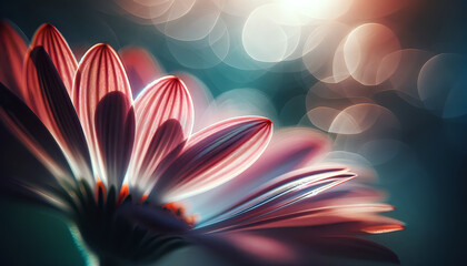 Stunning close-up of a transparent, light flower. Generated by AI