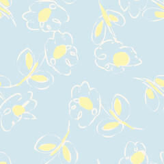 Pastel Abstract Floral Seamless Pattern Design