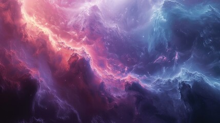 abstract background, interlaced smoke glitch, distortion effect, blue, mint, purple hues, futuristic cosmos design, ethereal blend, mesmerizing, otherworldly ambiance, AI Generative