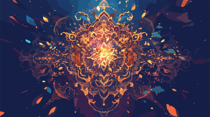 Mandala patterns on isolated background illustratio