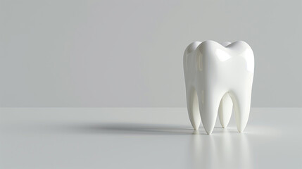 Tooth on table, dental health medicine single object enamel - obrazy, fototapety, plakaty