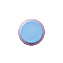 Blue button with pink border on Transparent Background