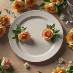 Table Setting for Weddings or Various Dining Invitations. 