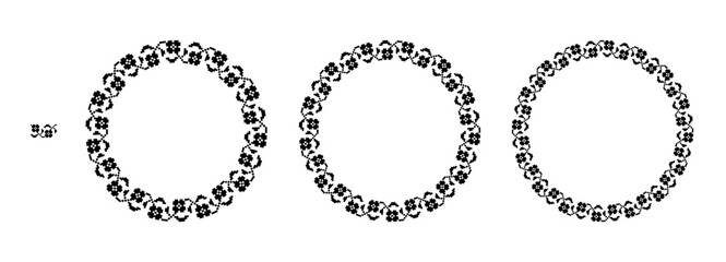 Greek frame, Circle Frame, Decorative border, vintage ornaments with seamless pattern vector illustration