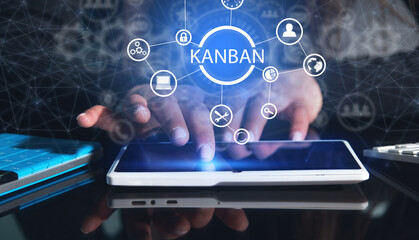 Kanban concept. Business. Process management