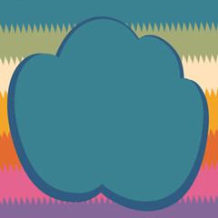 cloud frame with background pop art style comic concept