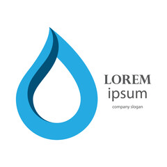 fresh blue water drop design