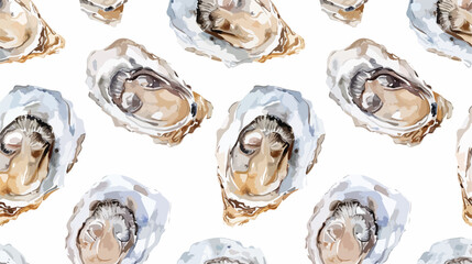 Oyster - seafood and marine cuisine. Seamless water