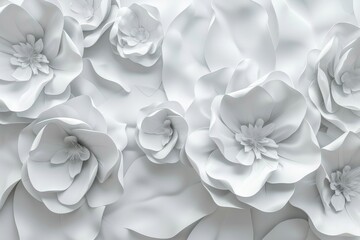 Close Up of a White Flower on a Wall