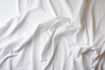 White Fabric Texture Creased and Crumpled
