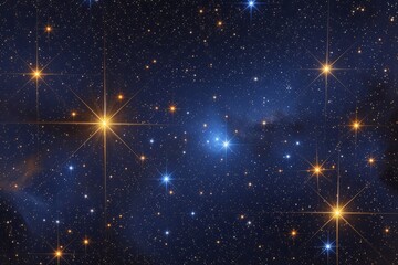 An amazing image of stars in the night sky - obrazy, fototapety, plakaty
