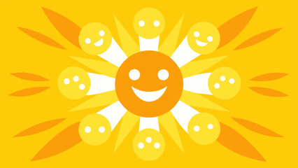 A sunny yellow for agreeableness radiating warmth and kindness and often surrounded by others seeking support and harmony.