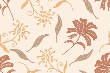 Ethnic ikat floral.beautiful pattern. folk embroidery,bohemian style,aztec geometric art ornament print.ethnic abstract Inkatha art.Seamless fabric.design for fabric, carpet, wallpaper, clothing	