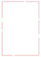 シンプルなピンクの縦長途切れ線フレーム背景