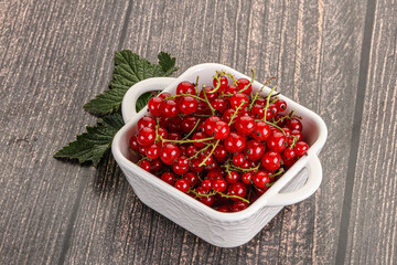 Sweet ripe red currant berries