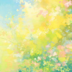 Obraz na płótnie Canvas カラフルな花の色の水彩背景　Generative AI