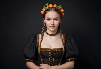 Medieval Princess in Vintage Dress