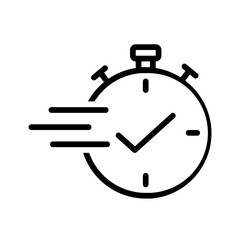 Vector black line icon for Optimize