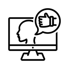 Obraz premium Vector black line icon for Responsive