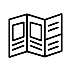 Vector black line icon for Flyer