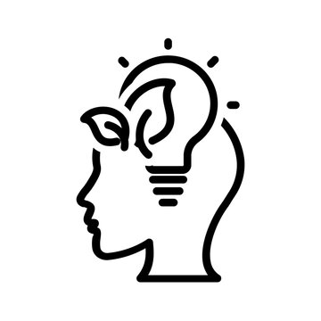 Vector black line icon for Philosophy