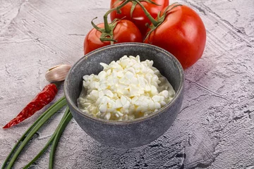 Fototapeten Cottage cheese Curd in the bowl © Andrei Starostin