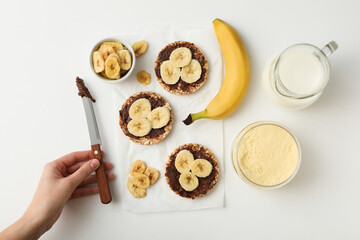 Tasty food with banana, concept of tasty food with banana