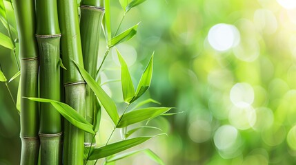 Fototapeta na wymiar fresh and green bamboo forest pattern