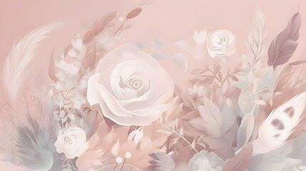 light soft dreamy pink floral abstract background