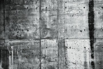 Black and White Photo of a Concrete Wall