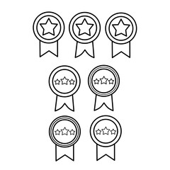 Icon set of medal fit for achievement,poster,element,website icon,bussines icon