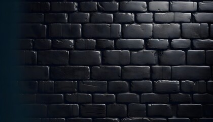 Naklejka premium Textured Black Stone Wall with Varied Brick Sizes and Shapes