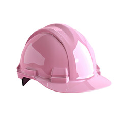 A pink hard hat on a transparent background