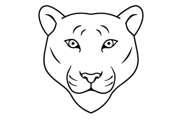 tiger head silhouette vector illustration