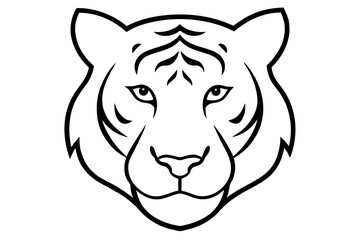 tiger head silhouette vector illustration