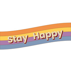 rainbow retro sticker