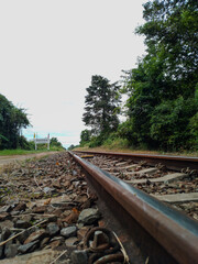 Photo old train tracks tourism