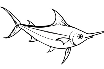 swordfish silhouette vector illustration