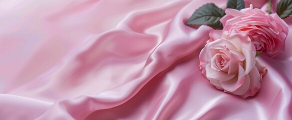 Rose on a light pink velvet