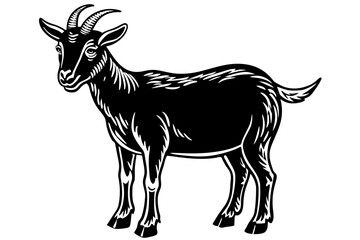 goat silhouette vector illustration