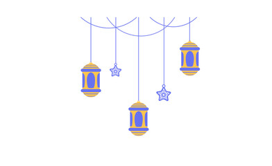 Flat hanging islamic lantern