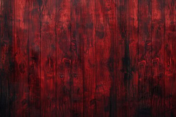Red and Black Painting on Wooden Wall