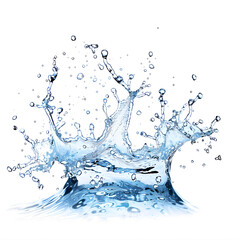 Background image of moving water in waves bubbles on white background