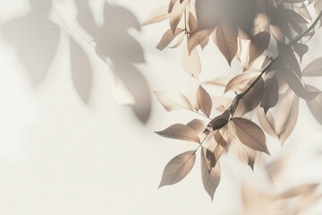 Blurry Leaves on a Tree Branch - obrazy, fototapety, plakaty