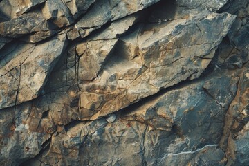 Close Up of Rock Face With Many Cracks